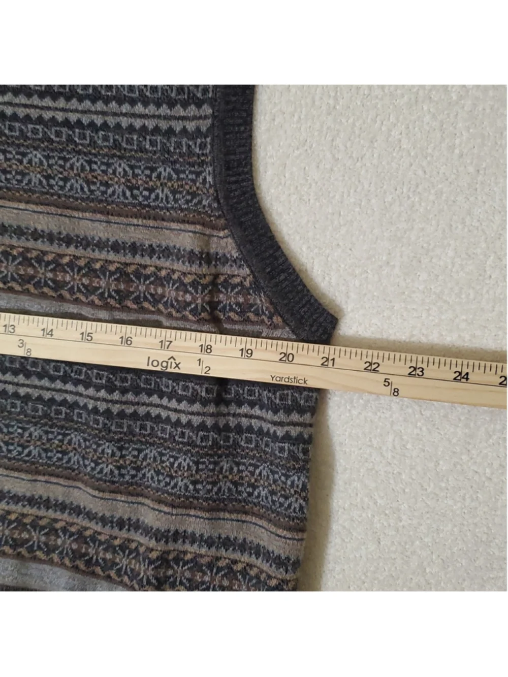 Joseph Abboud JOE Gray Sweater Vest XL Designed 100% Cotton Men's